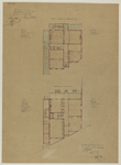 214809 Plattegronden voor een kantoor met woonhuis van de Levensverzekeringsmaatschappij Piëtas (Burgstraat 66) te ...